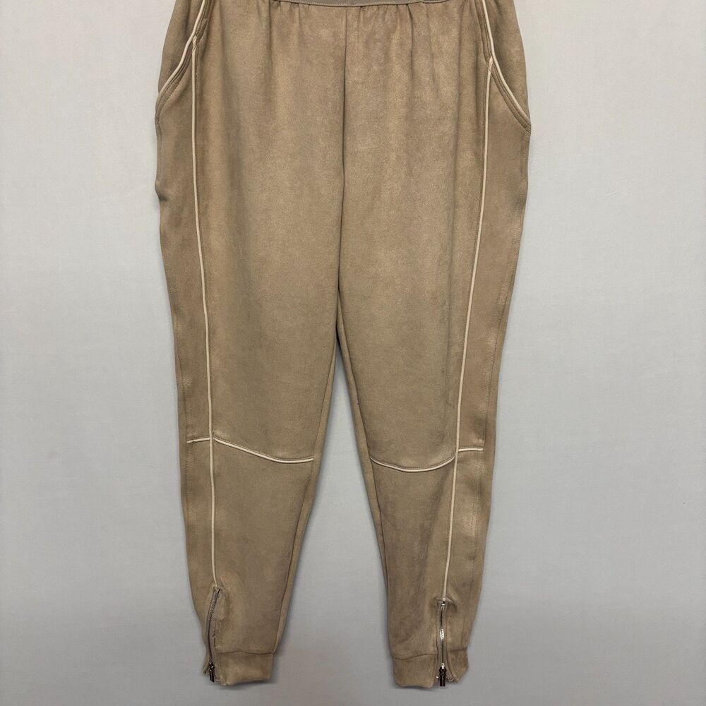 NWT Maniere De Voir Size 12 Faux Suede Contrast Piping Joggers Pants D132 -13 - Picture 14 of 16